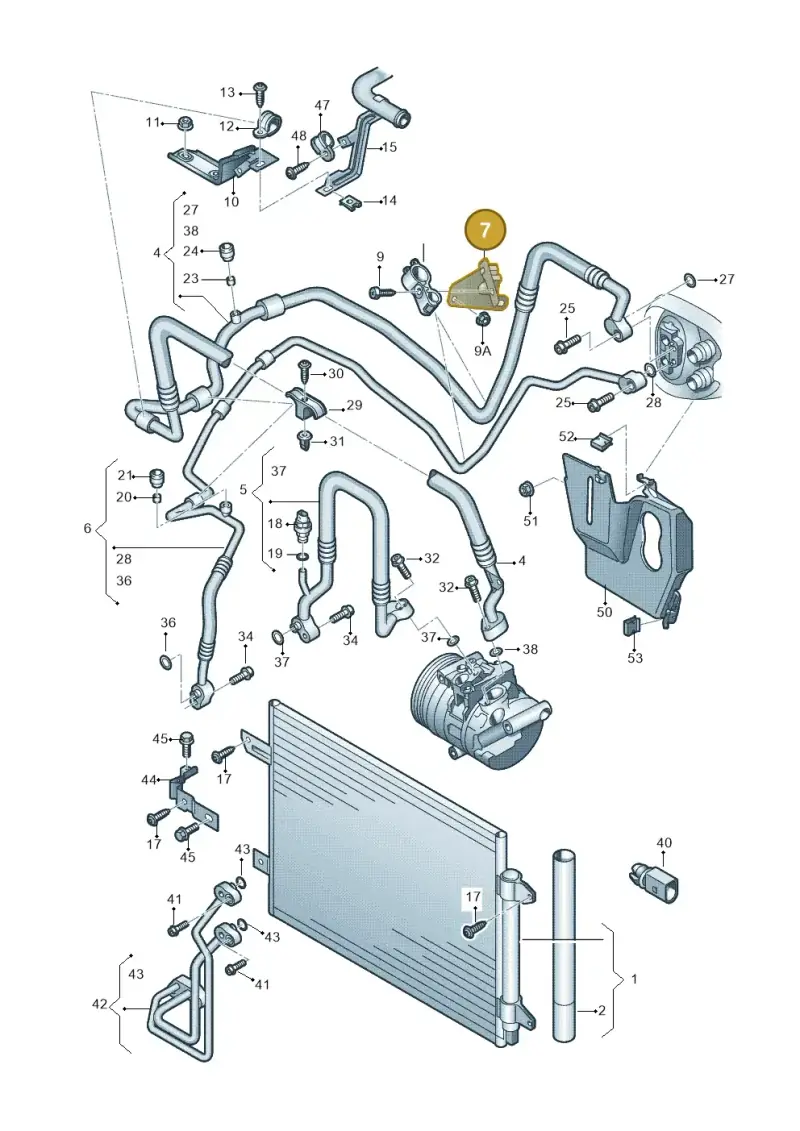 1K2820769 — Audi RS3 Sportback (2011-2012) diagram 720260400, position 7