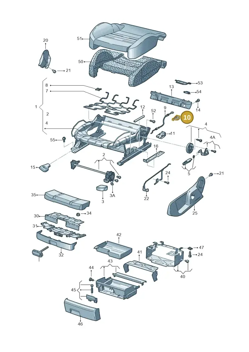 1K3881132C — Audi A4/S4 Cabrio./qu. 07> (2006-) diagram 492881000, position 10