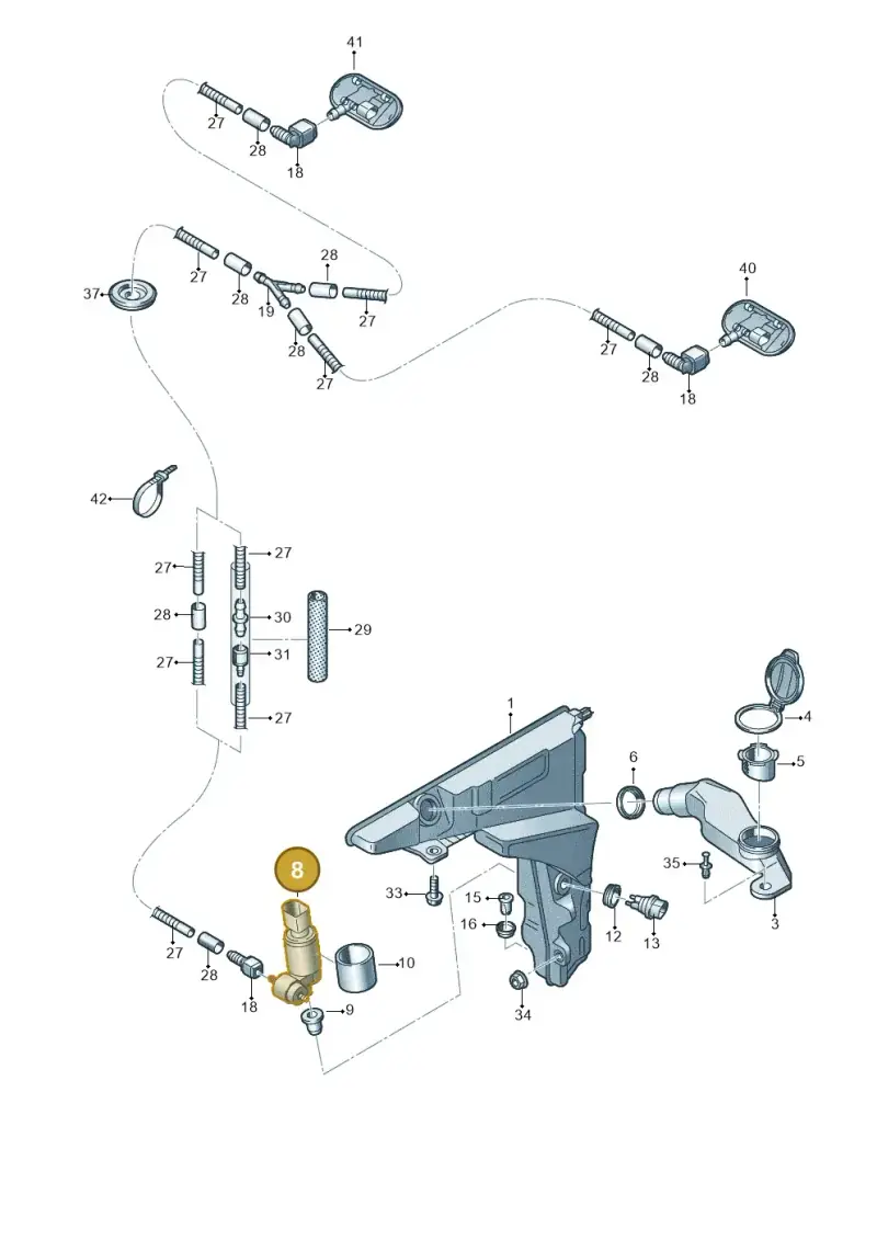 1K5955651 — Audi RS6 Avant (2019-) diagram 435955100, position 8