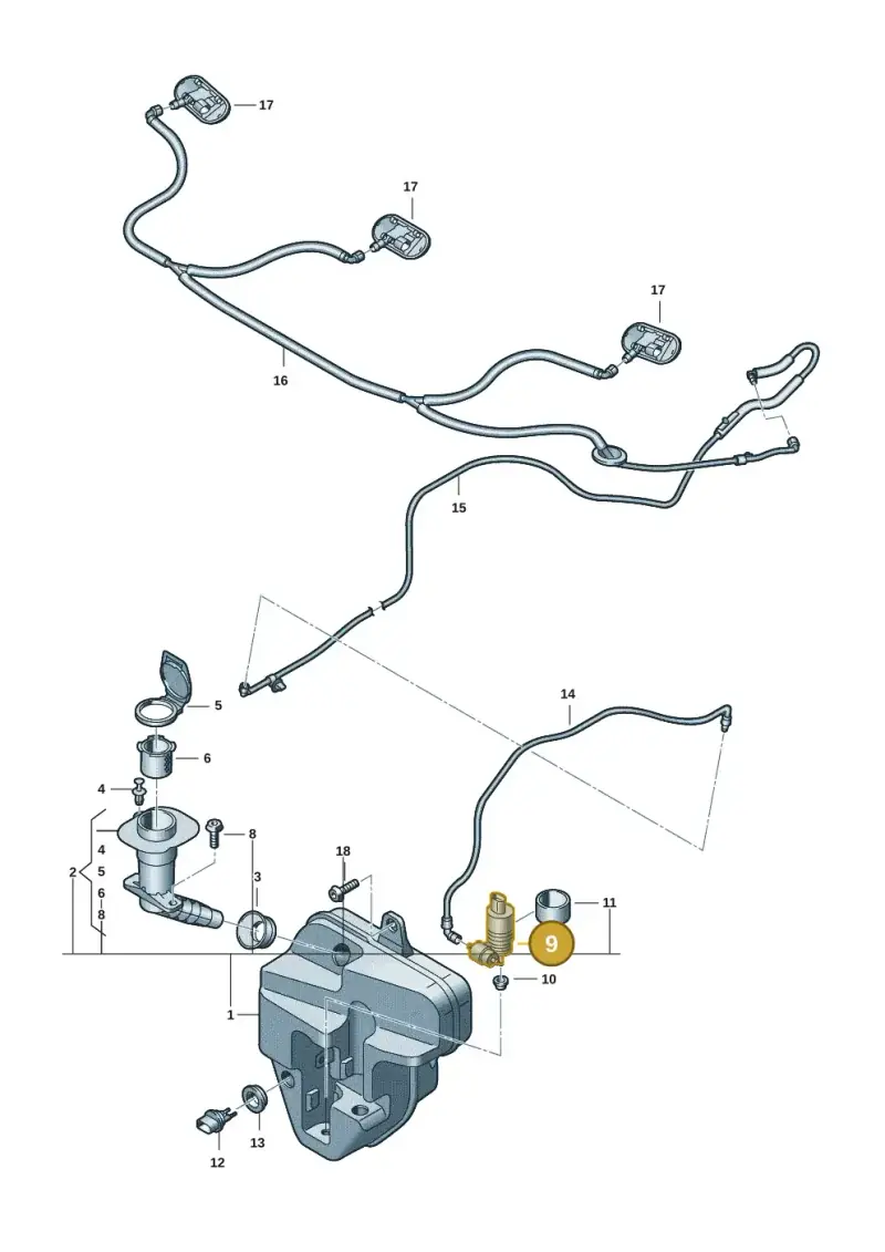 1K5955651 — Audi RS e-tron GT (2020-2020) diagram 4j1955010, position 9