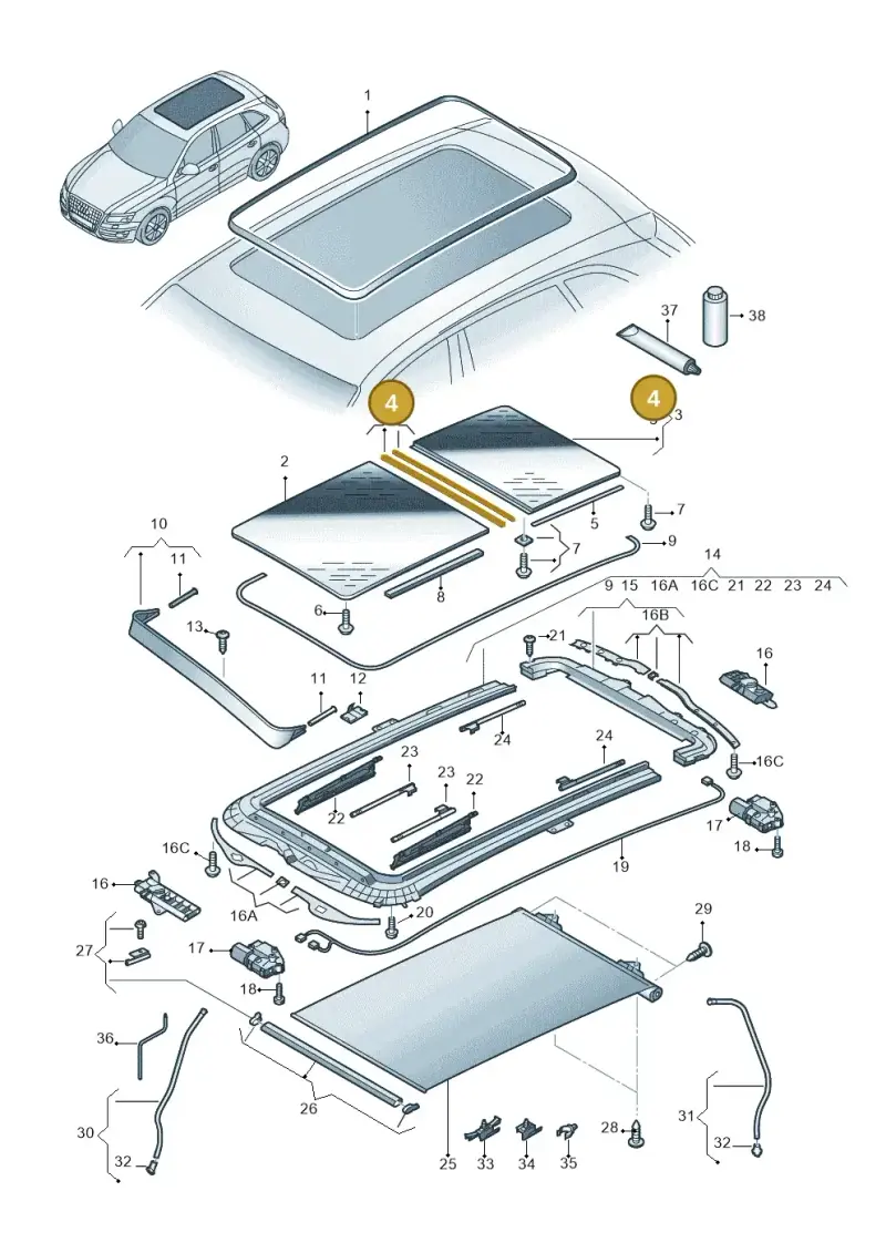 1K9898066 — Audi Q5 qu. 2.0 TDI (2012-2017) diagram 647877000, position 4