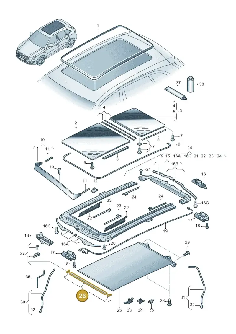1K9898921A — Audi Q5 qu. 2.0 TDI (2012-2017) diagram 647877000, position 26