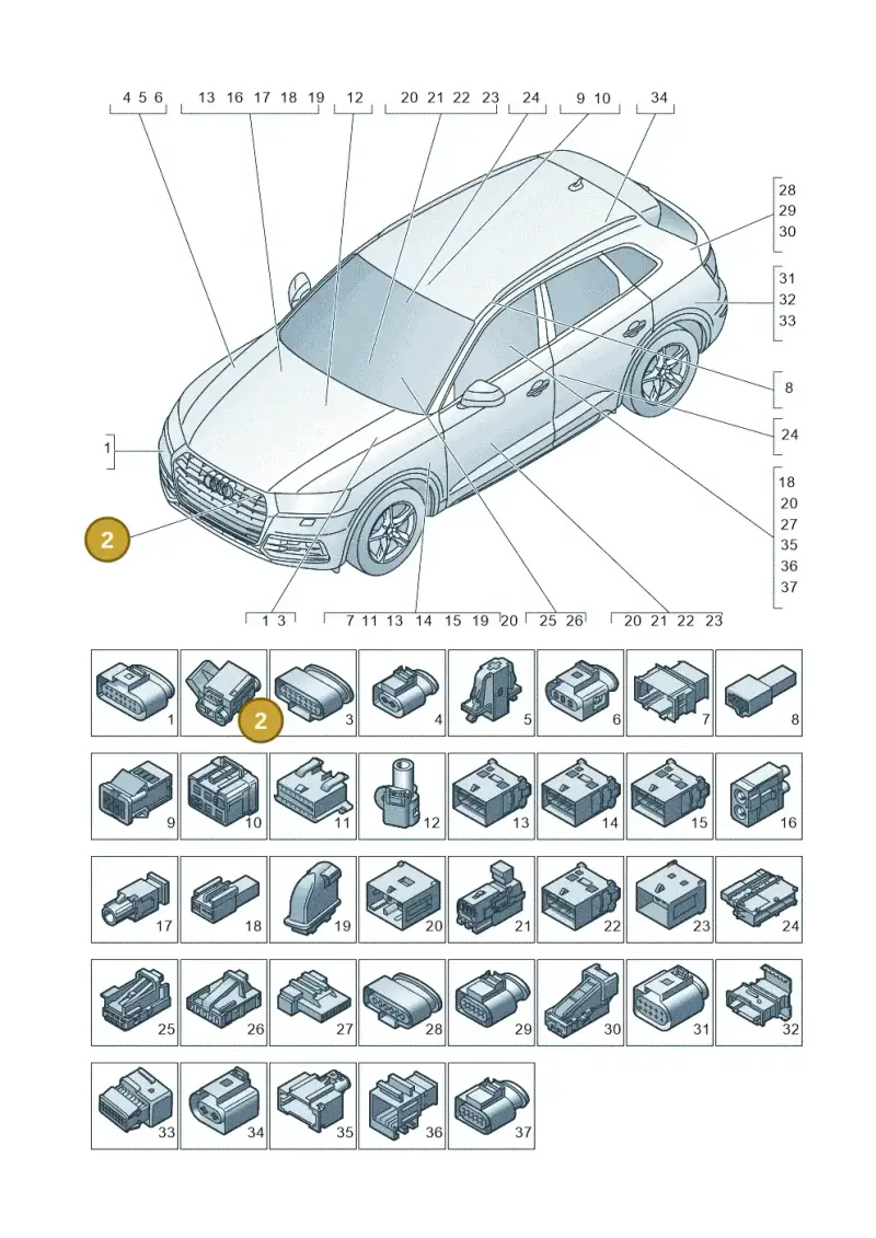 1M0937510 — Audi Q5 (2016-2020) diagram 896971790, position 2