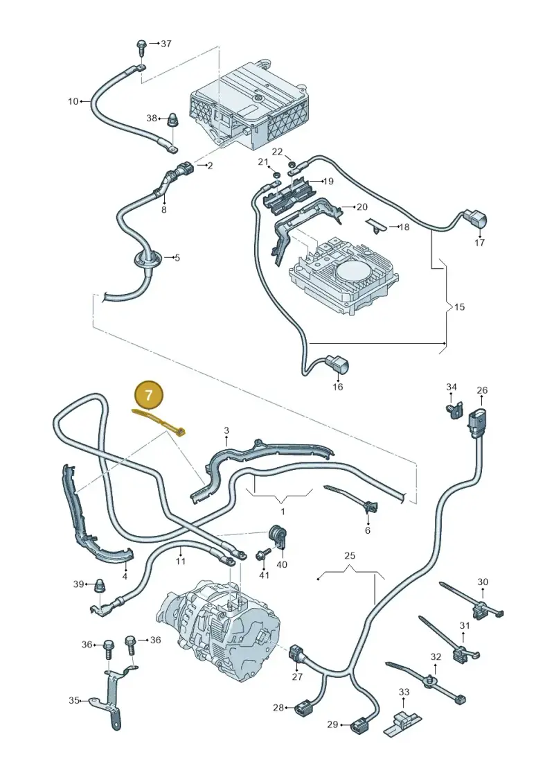 1P0971838 — Audi A3 Sportback (2019-2021) diagram 596972040, position 7
