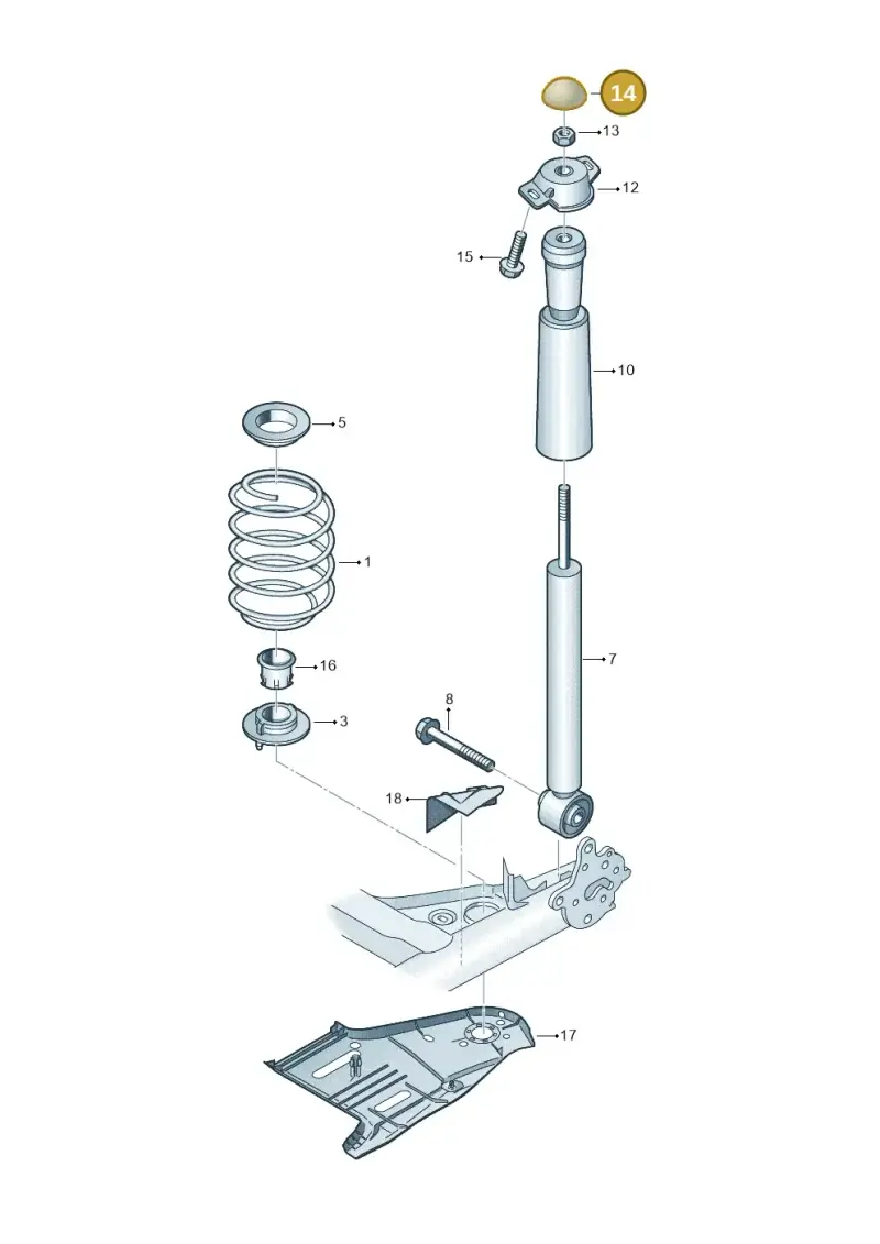 1Q0512135A — Audi A3 Sportback (2019-2021) diagram 745511000, position 14