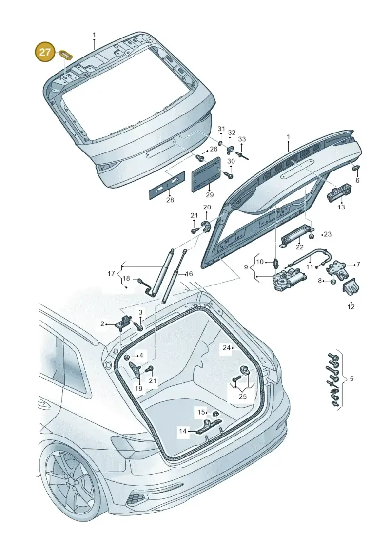 1Q0803583A — Audi A3 Sportback (2019-2021) diagram 596827000, position 27