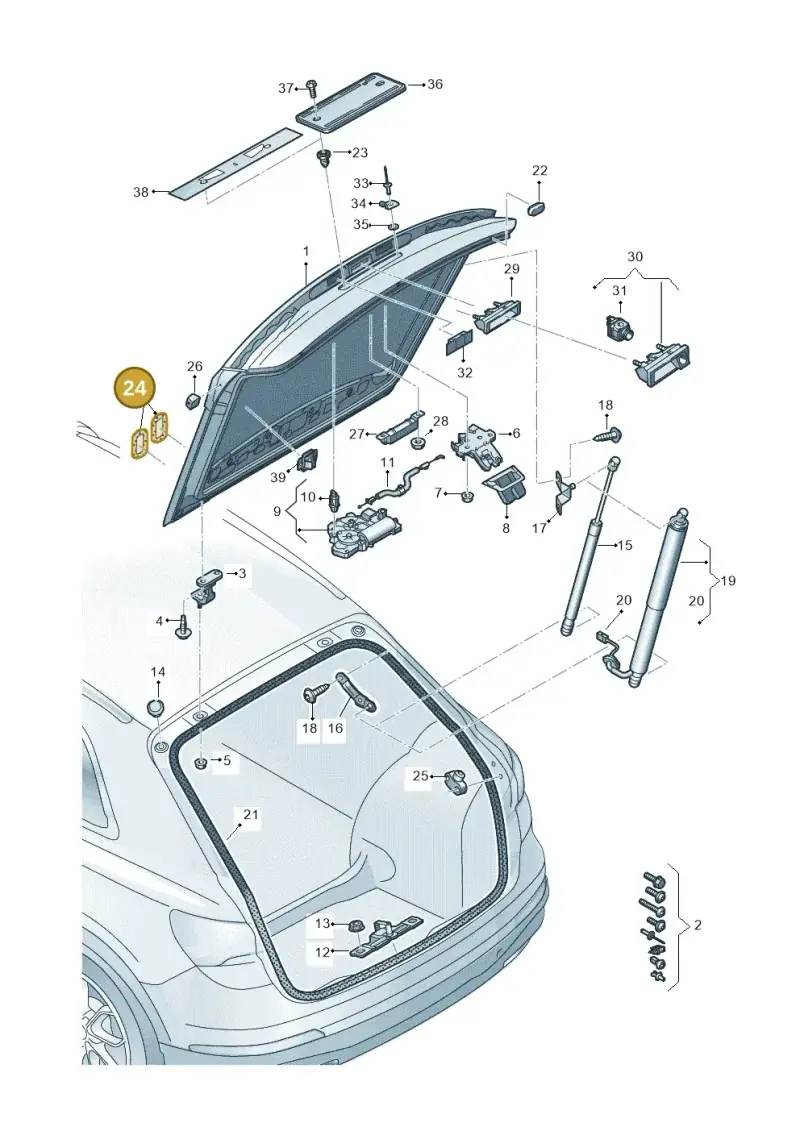 1Q0803583A — Audi RSQ3 Sportback (2019-2024) diagram 597827000, position 24