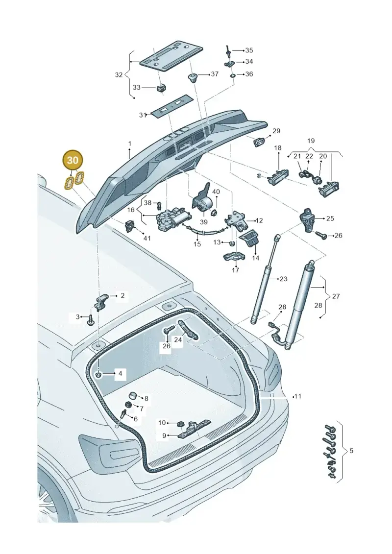1Q0803583A — Audi Q2 2.0 TDI (2016-2018) diagram 803827000, position 30