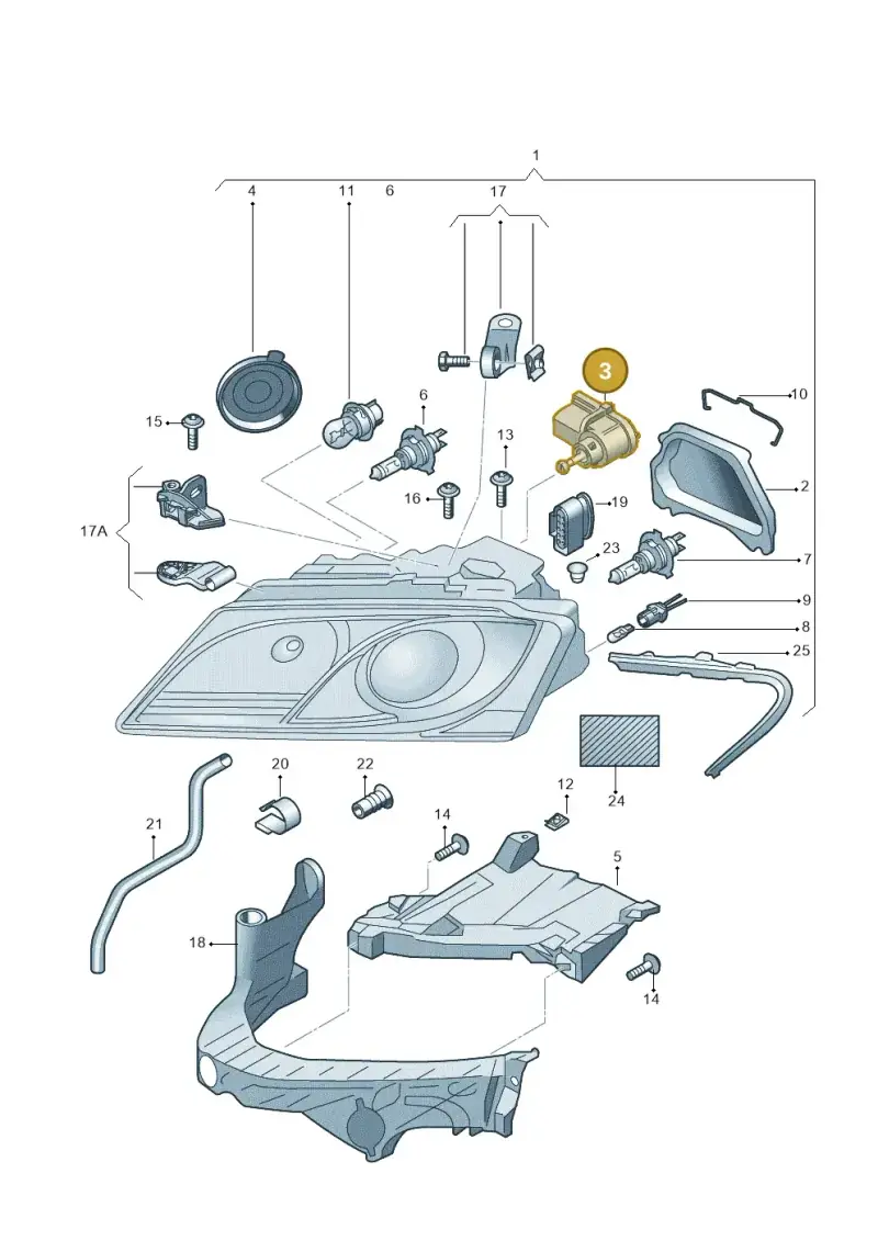 1Q0941295 — Audi A5 Cabrio 2.0 (2008-2012) diagram 620941000, position 3