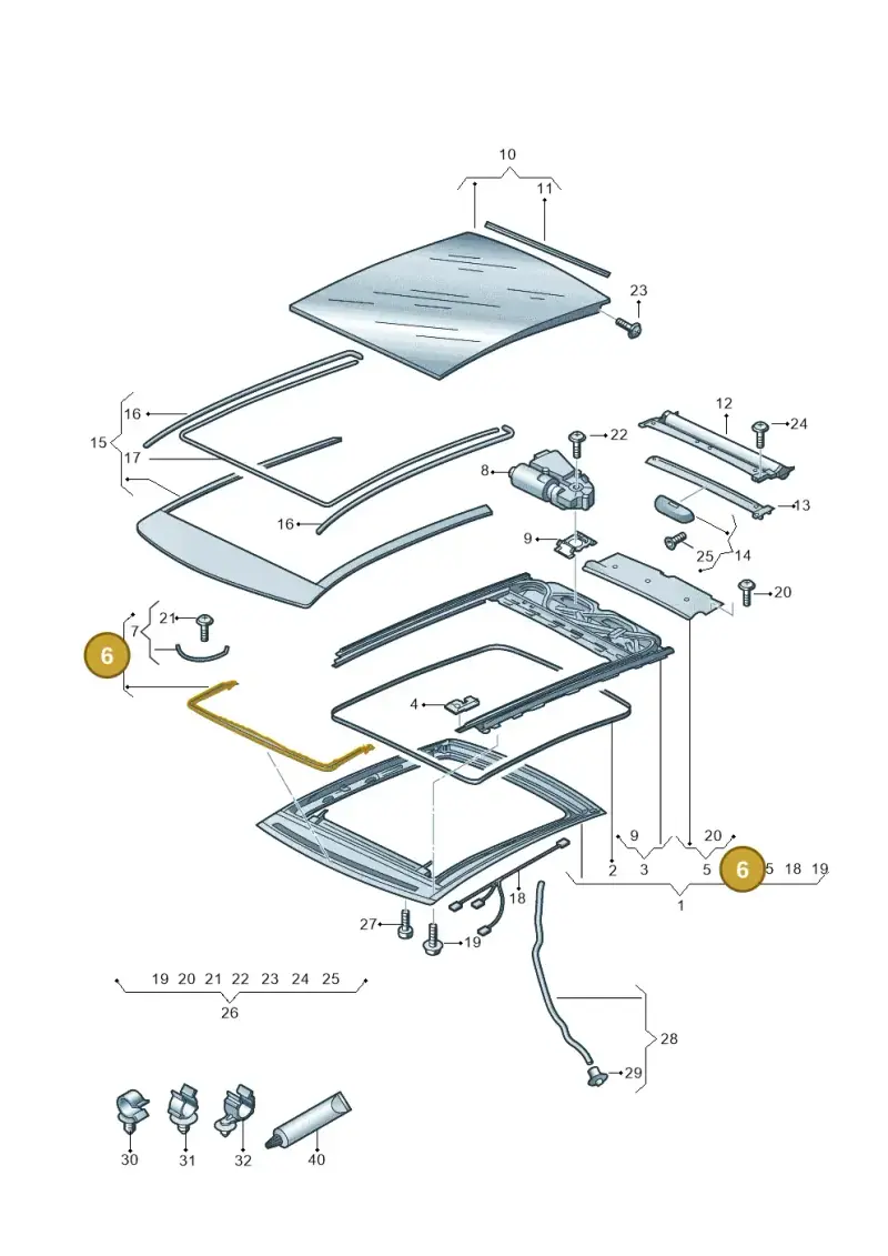 1S0877651 — Audi A3 Sportback (2012-2016) diagram 745877000, position 6