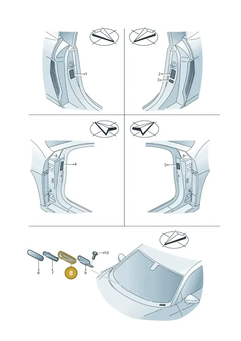 1T0000294 — Audi R8 Spyder (2015-2024) diagram 872010150, position 8