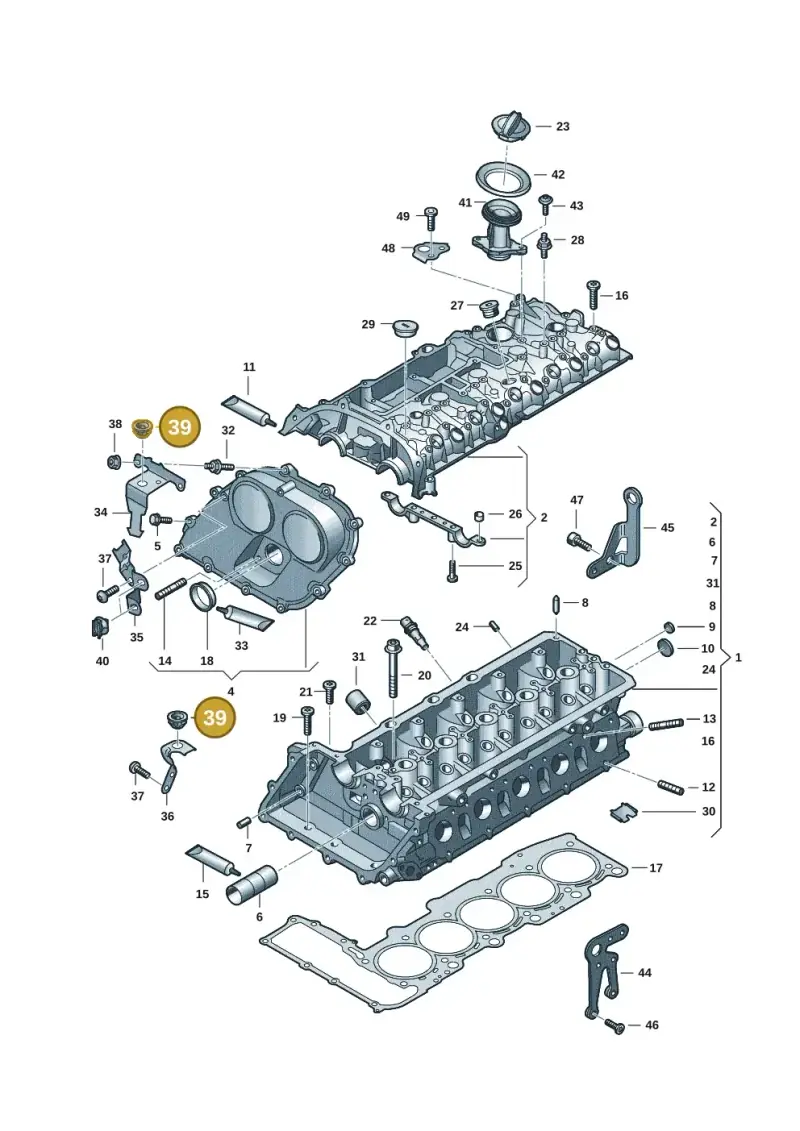 1T0805673A — Audi A3 Sportback (2019-2021) diagram 596103041, position 39