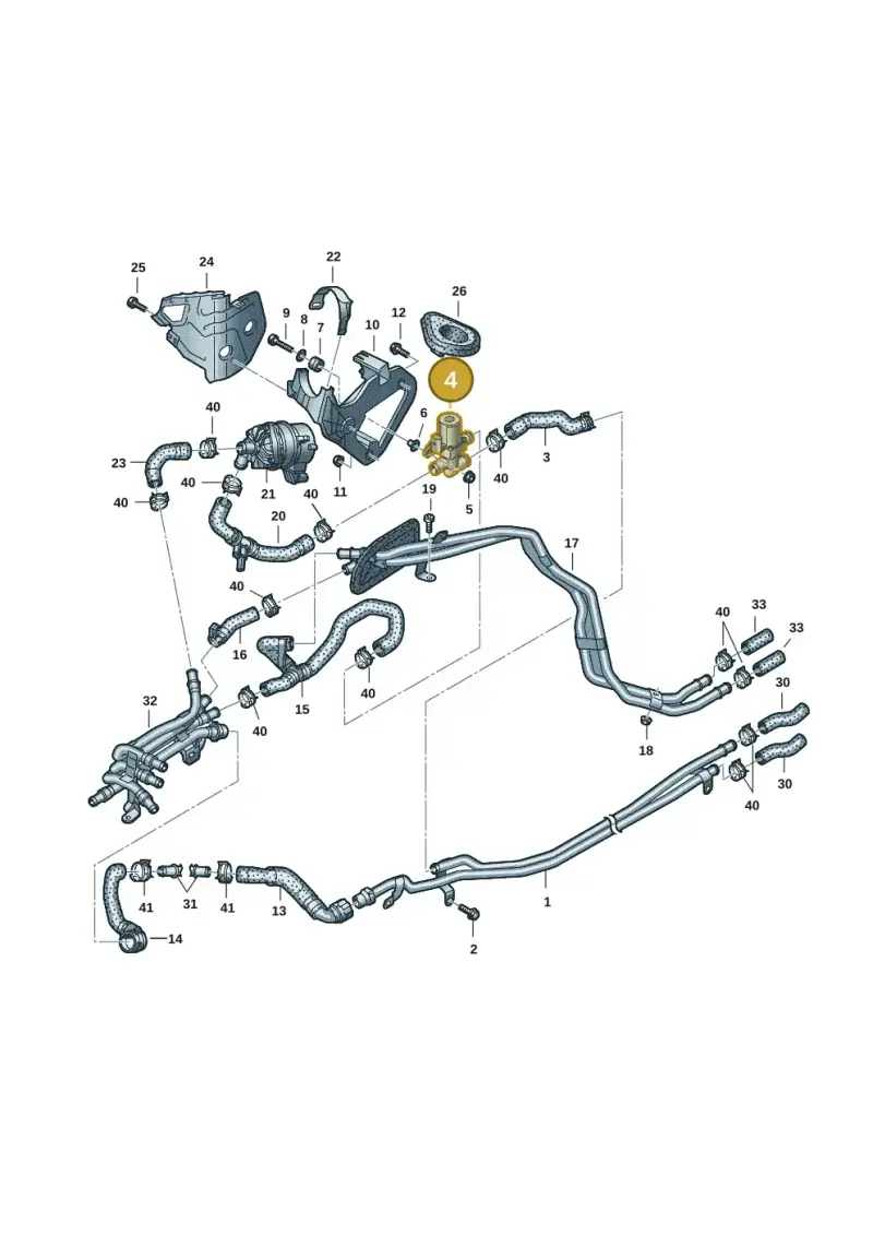 1T0820036D — Audi A6 2.0 (2018-) diagram 435121137, position 4