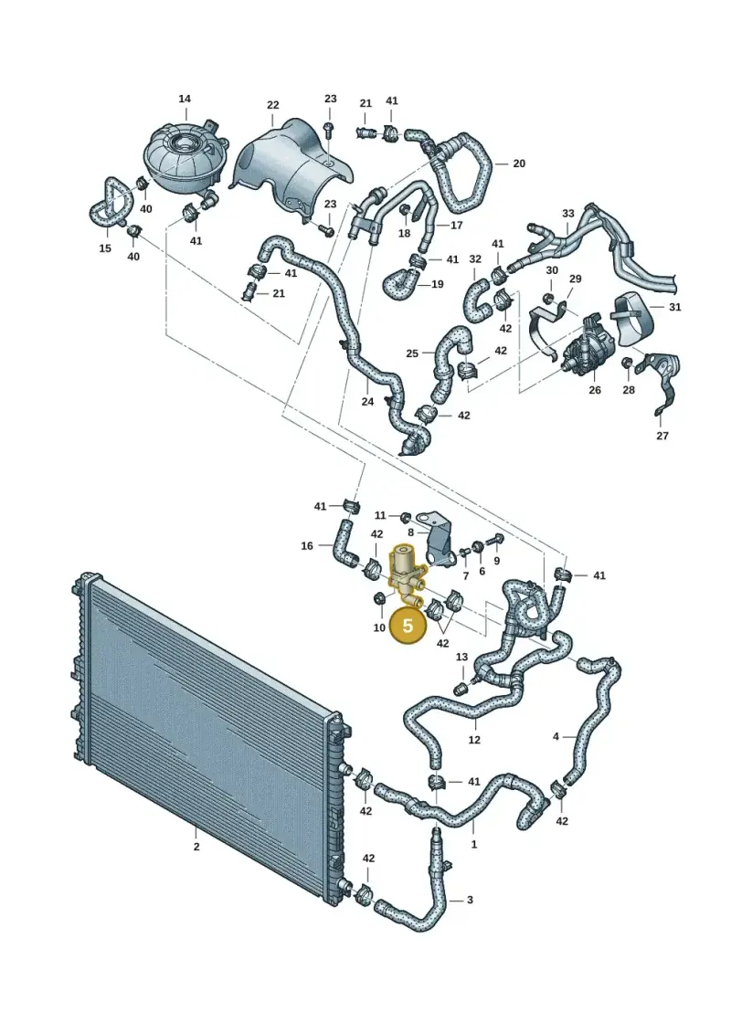 1T0820036D — Audi Q8 Quattro 3,0 (2018-) diagram 859121146, position 5