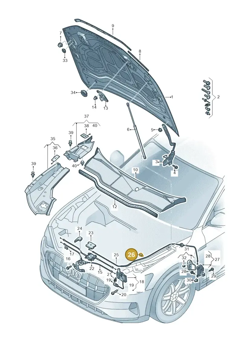 1T0823567 — Audi Q8 e-tron (2018-2020) diagram 586823000, position 26