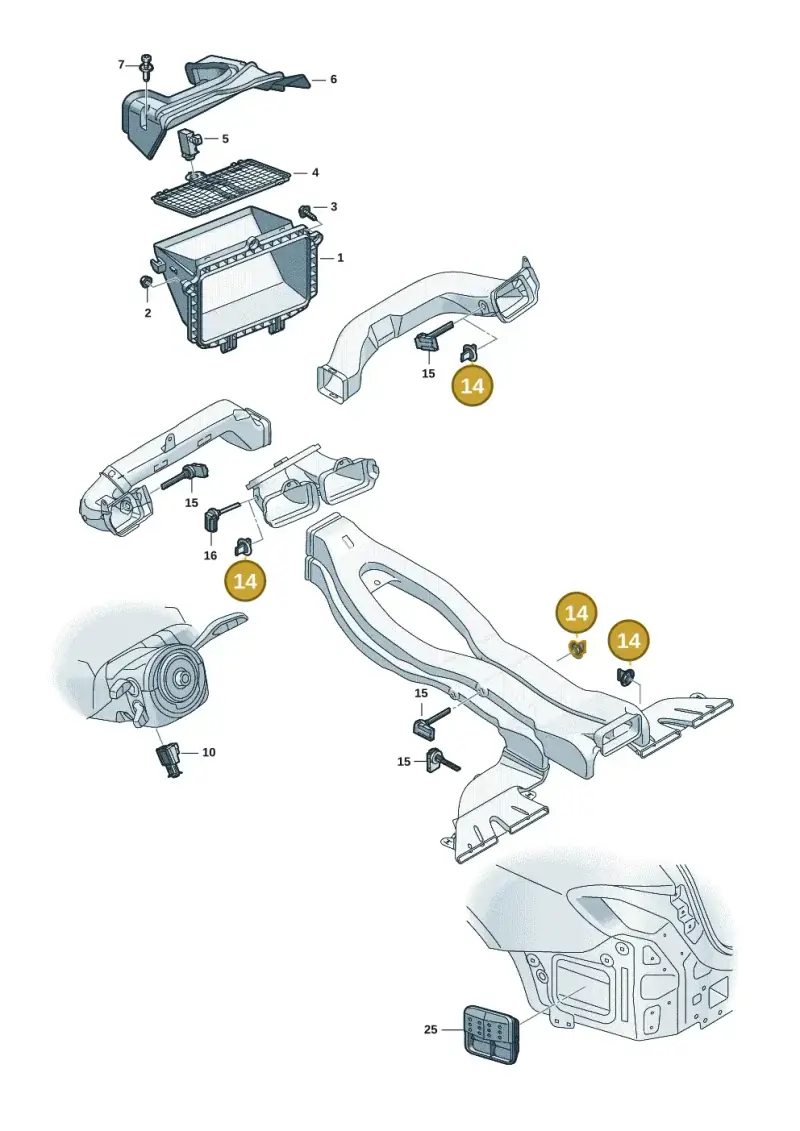 1T0857489 — Audi A5 Limo 2.0 (2024-) diagram 8wk819100, position 14