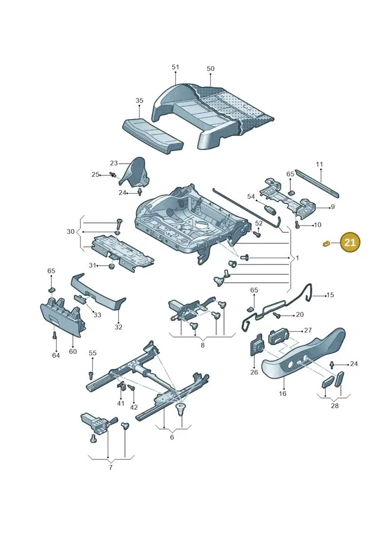 1T0881621A — Audi Q5 qu. 2.0 (2009-2018) diagram 687881010, position 21