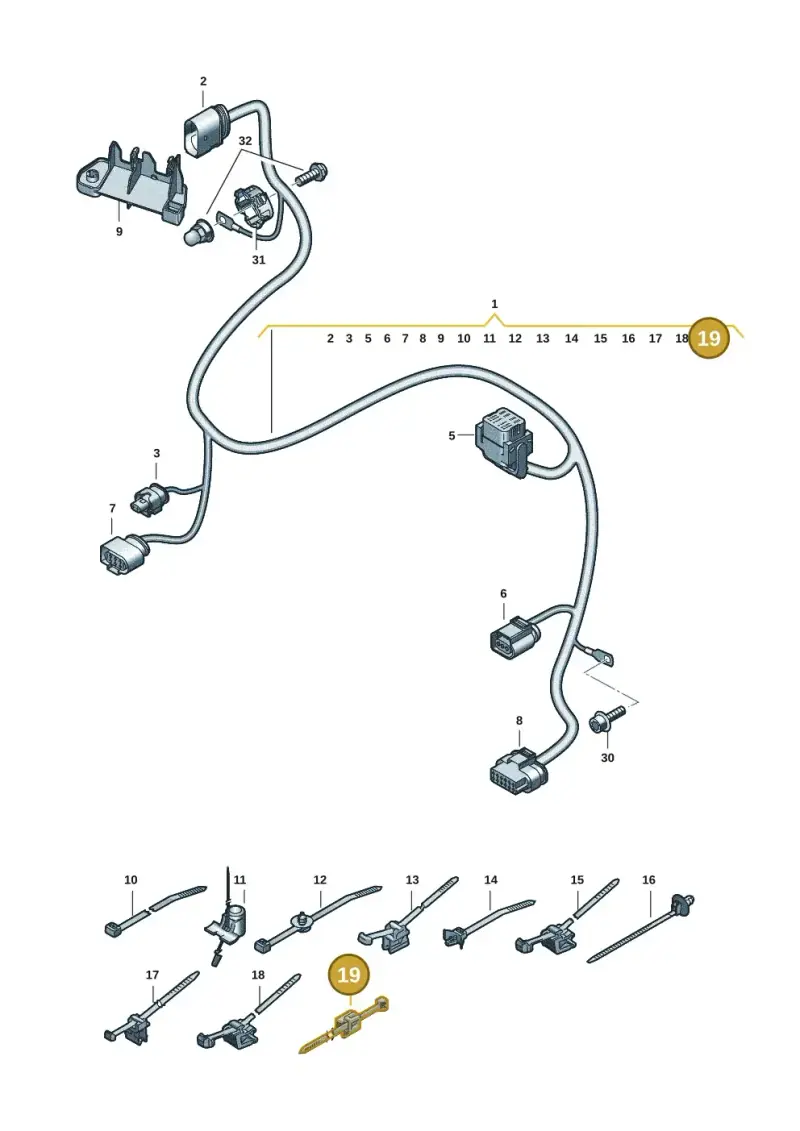1Y0971838 — Audi Q6 e-tron (2023-) diagram f5s972825, position 19