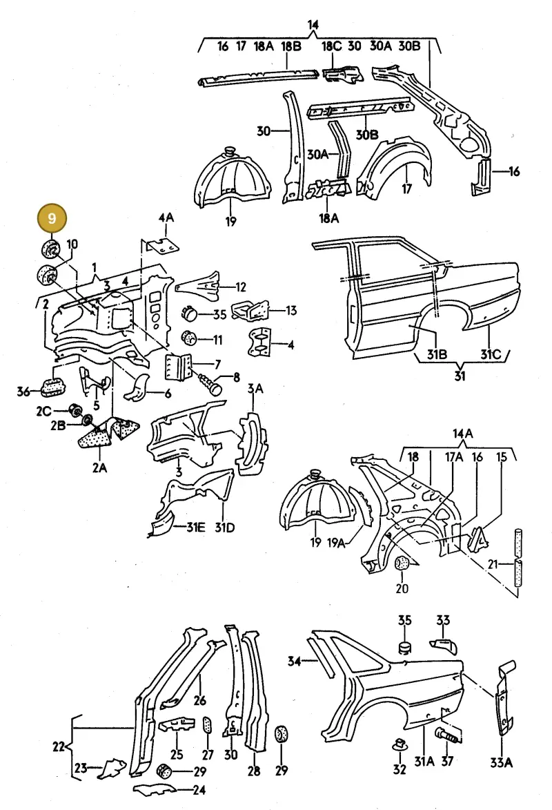 211611849 — Audi 4000 S/CS qu. (1984-1987) diagram 060072000, position 9