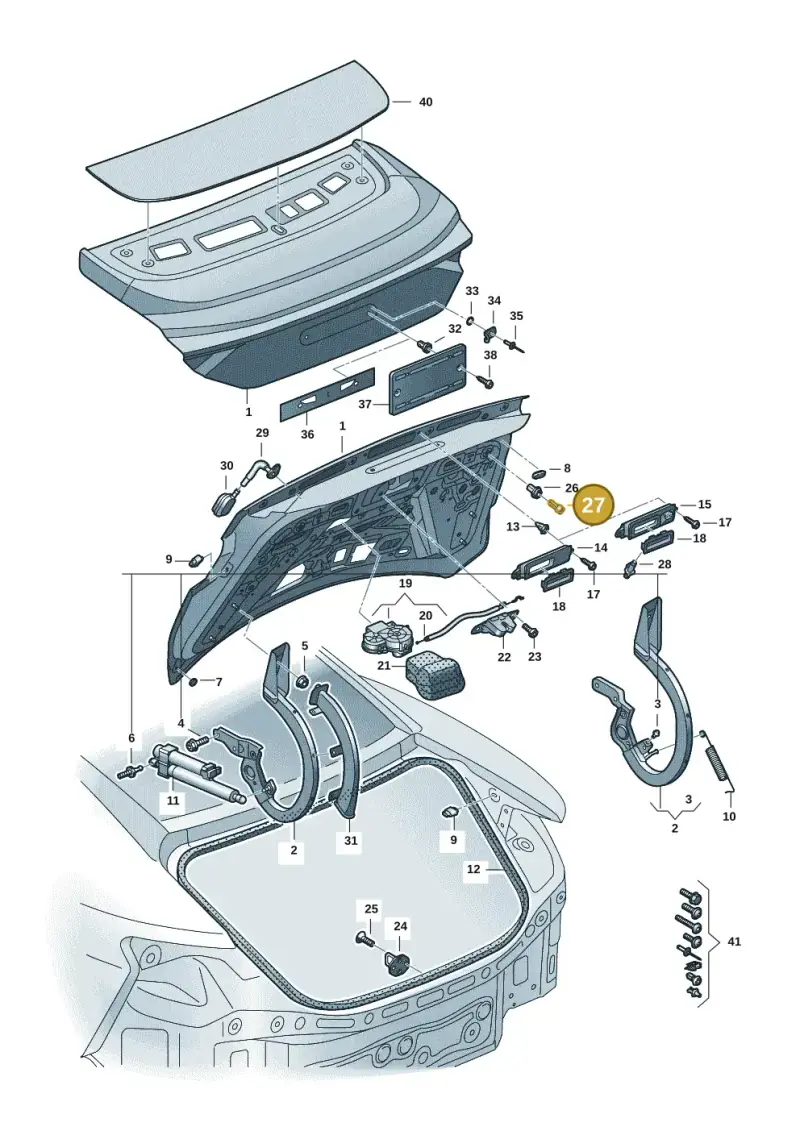 298804676 — Audi RS e-tron GT (2020-2020) diagram 4j1827000, position 27