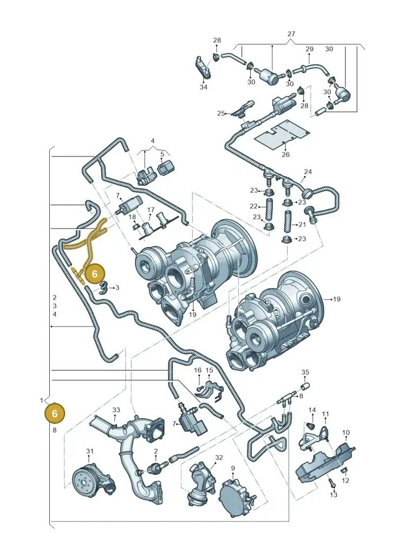 2D0129737A — Audi RS4 Avant (2017-) diagram 847133052, position 6