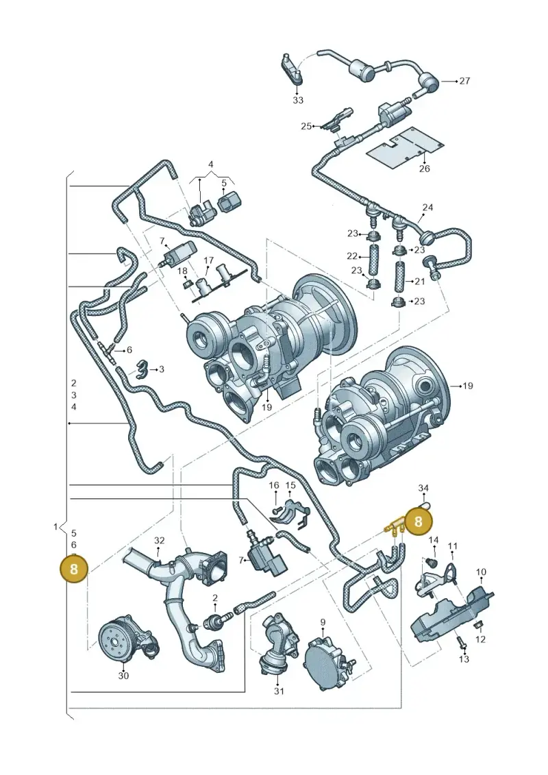 2D0133123 — Audi A6 2.0 (2018-) diagram 438133520, position 8
