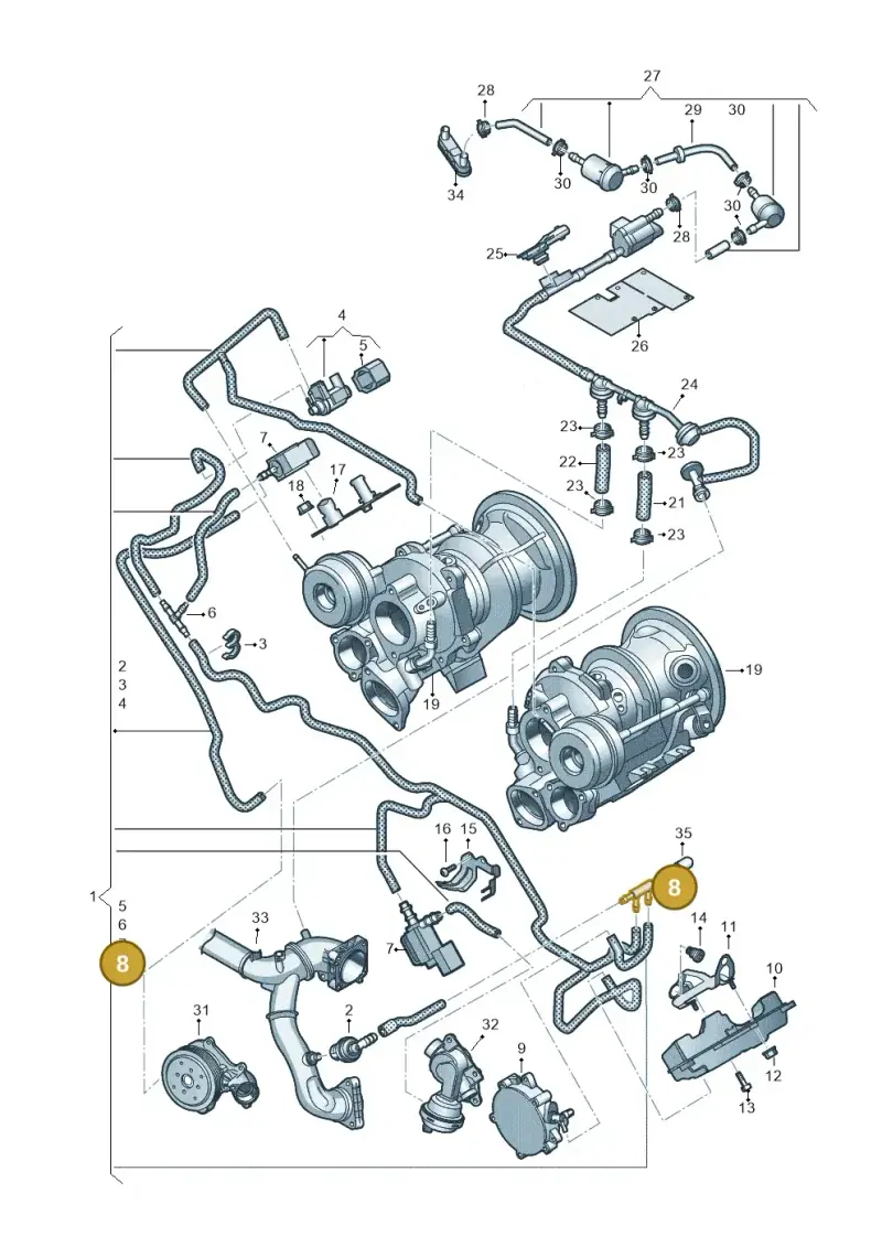 2D0133123 — Audi RS4 Avant (2017-) diagram 847133052, position 8