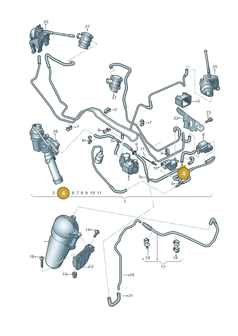 2D0133381 — Audi A7 Sportback (2014-2018) diagram 711133330, position 4
