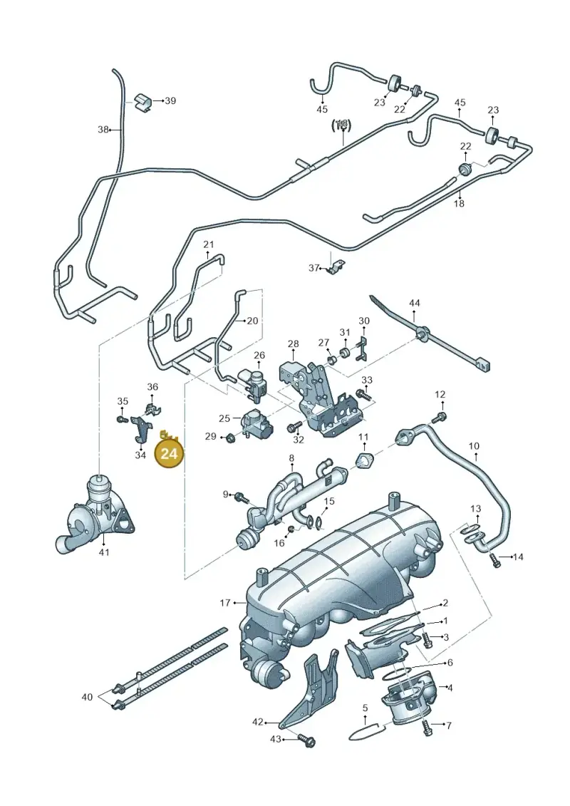 2D0611853 — Audi A4/S4/Av./qu.     05> (2005-) diagram 448131000, position 24