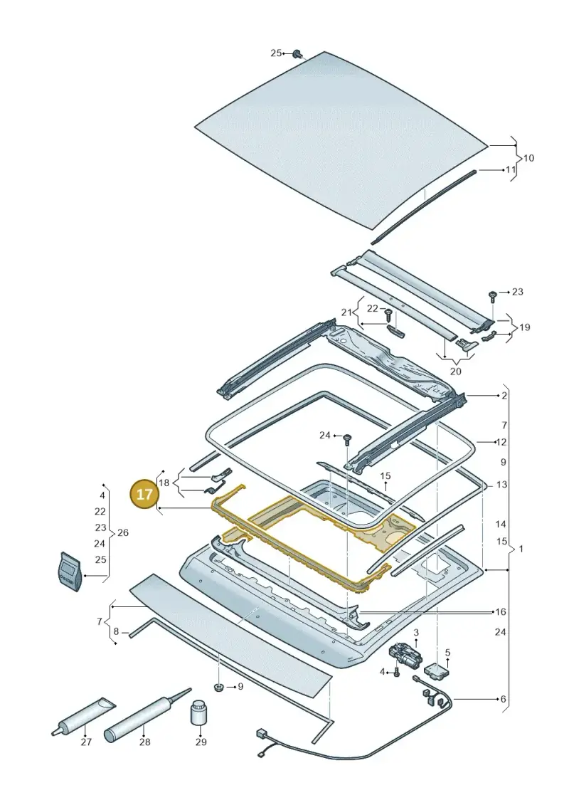 2G0877651 — Audi A3 Sportback (2019-2021) diagram 596877000, position 17