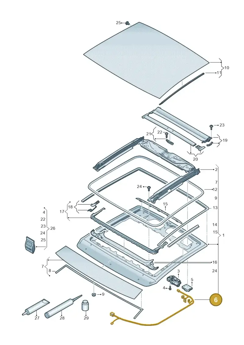 2G0971648 — Audi A3 Sportback (2019-2021) diagram 596877000, position 6