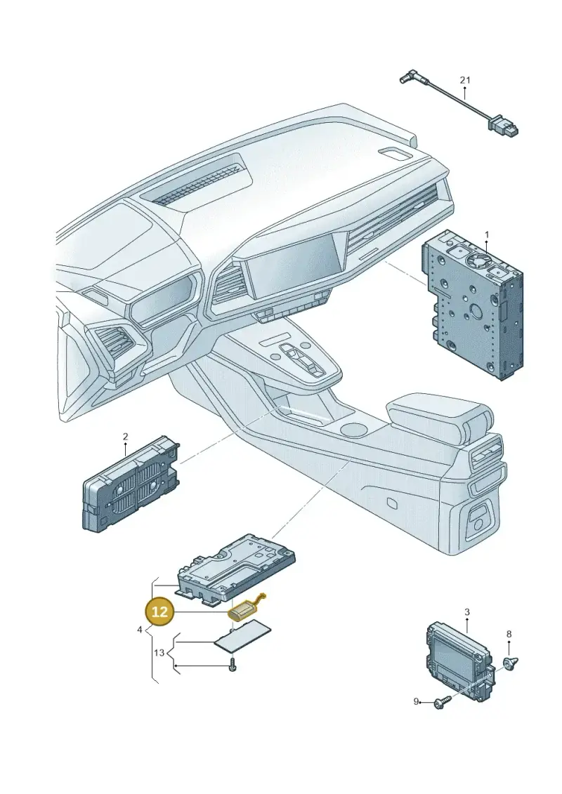 2GA915989 — Audi Q4 Sportback (2021-2022) diagram 89a035550, position 12