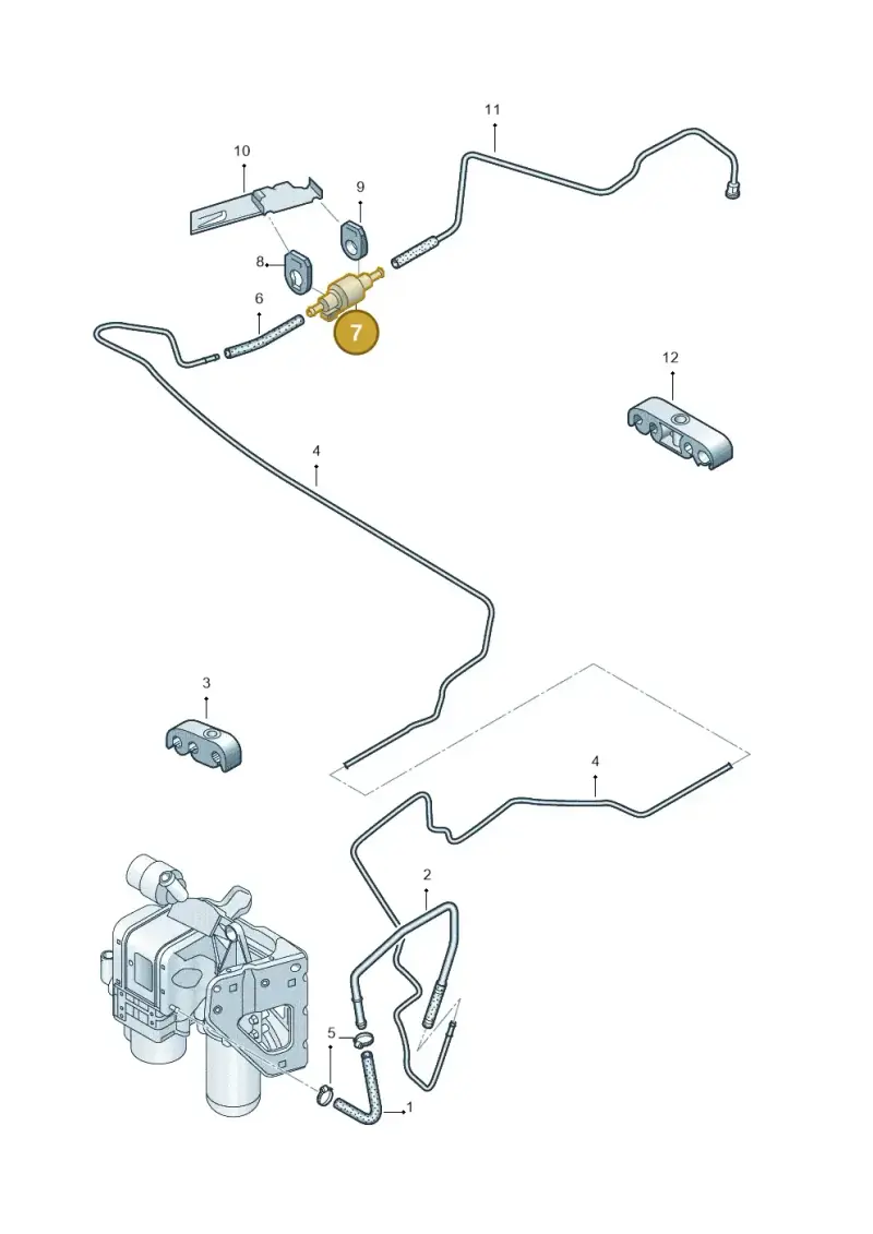 2K0963303C — Audi A6 2.7 TDI (2008-2011) diagram 448261500, position 7