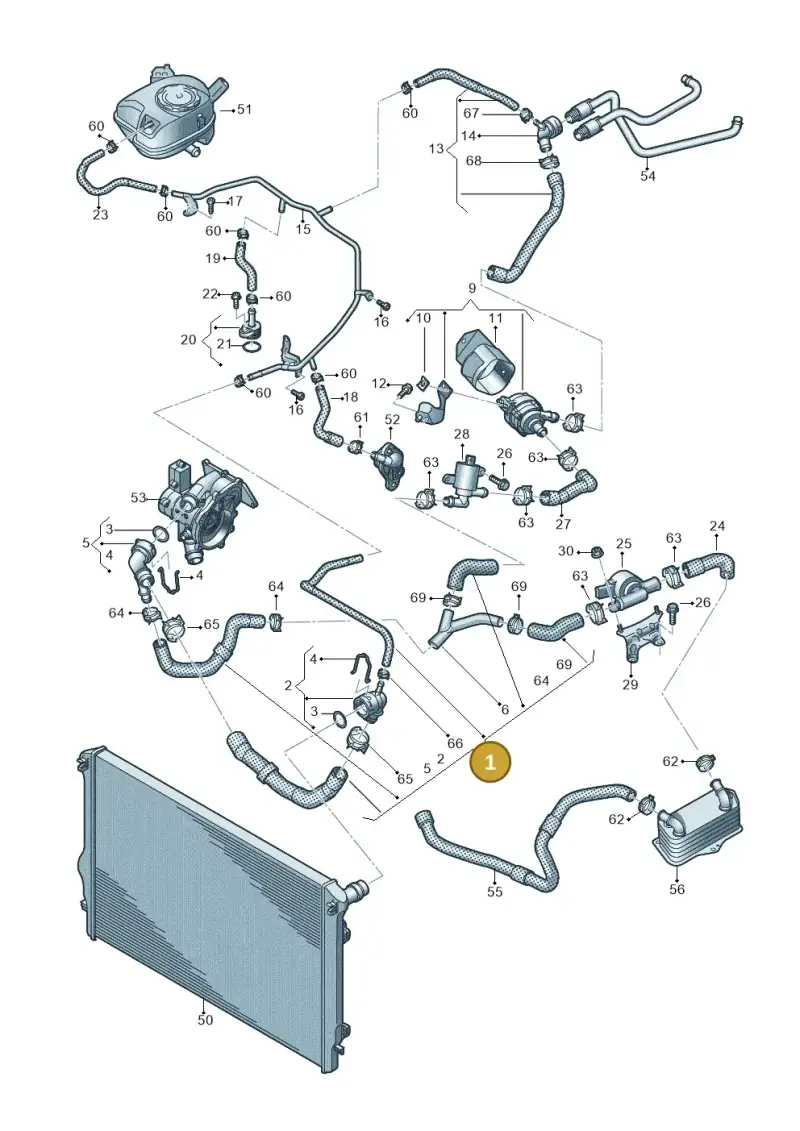 2Q0122101CC — Audi A1 sportback 1.0 (2018-) diagram 592121034, position 1