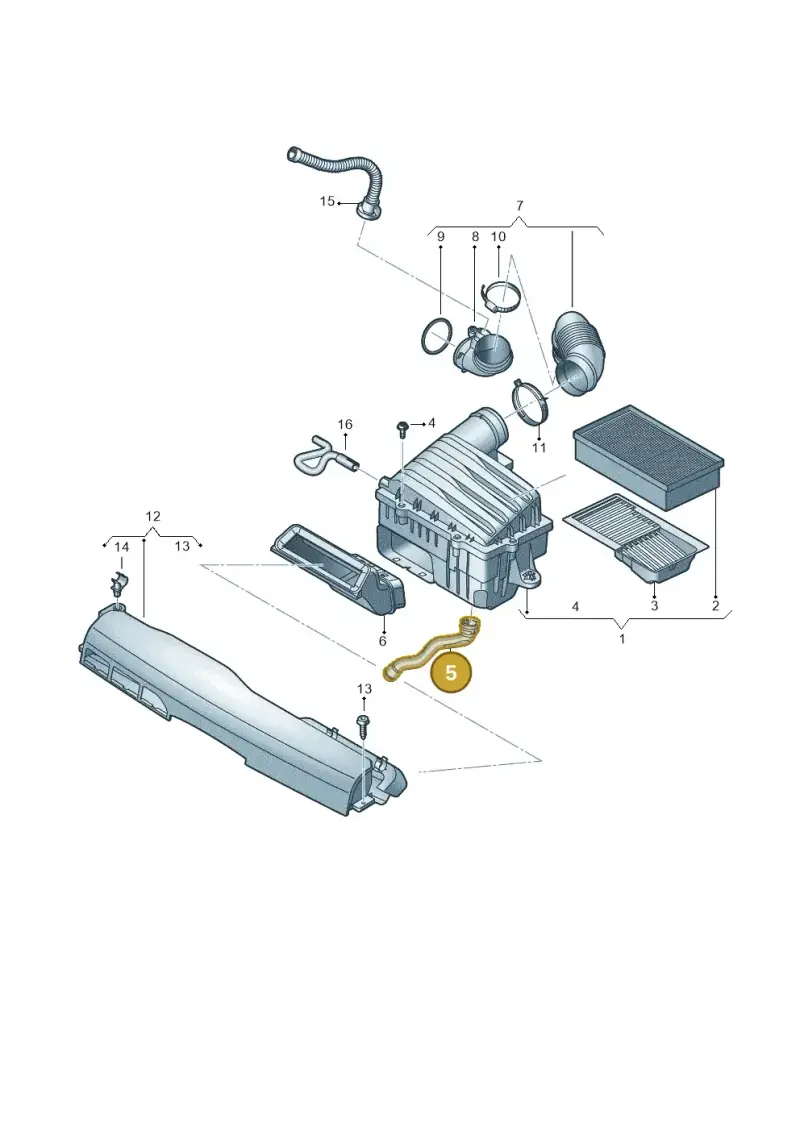 2Q0129637A — Audi A1 sportback 1.0 (2018-) diagram 592133030, position 5