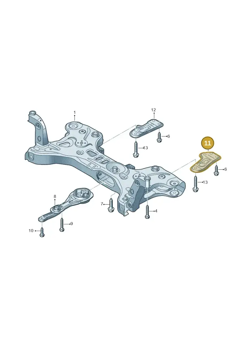 2Q0199517B — Audi A1 sportback 1.0 (2018-) diagram 592199000, position 11