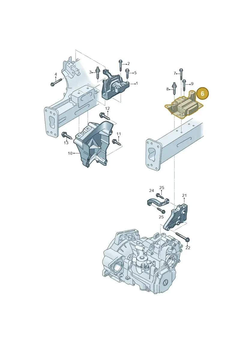 2Q0199555BM — Audi A1 sportback 1.0 (2018-) diagram 813199520, position 6