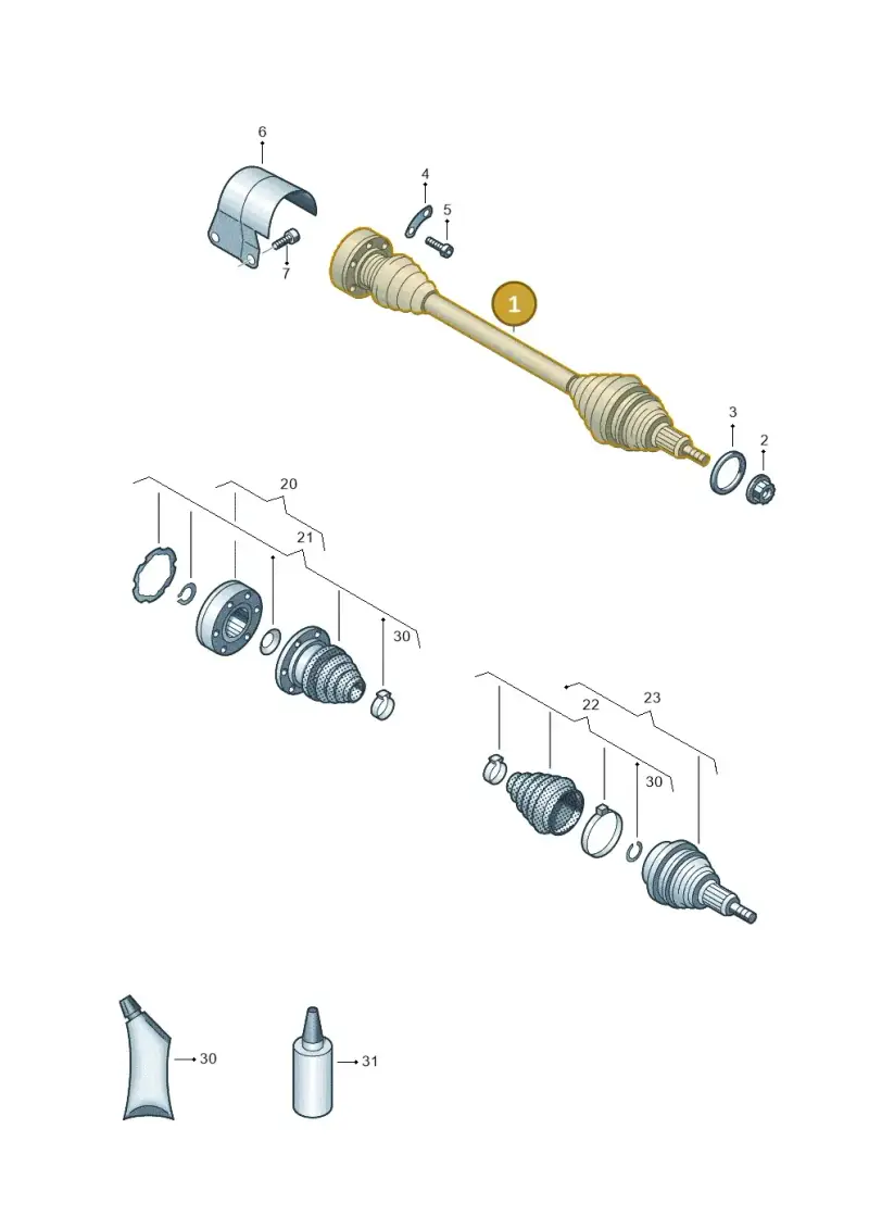 2Q0407271AR — Audi A1 sportback 1.0 (2018-) diagram 837407320, position 1