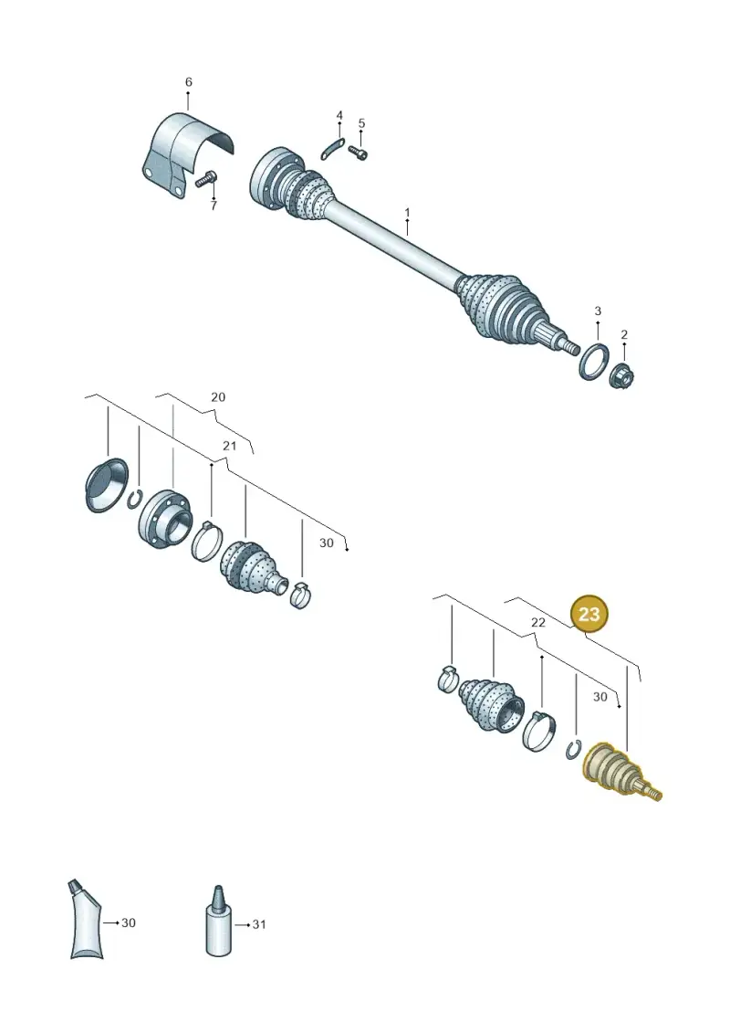 2Q0498099C — Audi A1 sportback 1.0 (2018-) diagram 837407440, position 23