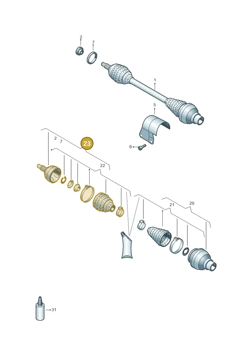 2Q0498099CX — Audi A1 sportback 1.0 (2018-) diagram 792407360, position 23