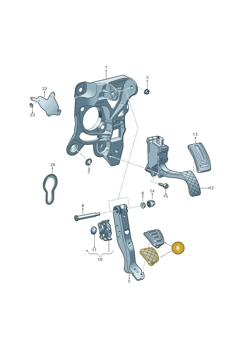 2Q0721173 — Audi A1 sportback 1.0 (2018-) diagram 592721700, position 6