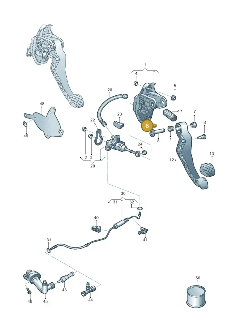 2Q0721381 — Audi A1 sportback 1.0 (2018-) diagram 592721250, position 6