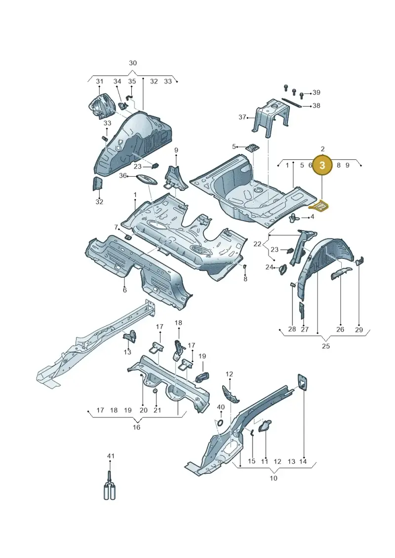 2Q0802091 — Audi A1 sportback 1.0 (2018-) diagram 592803500, position 3