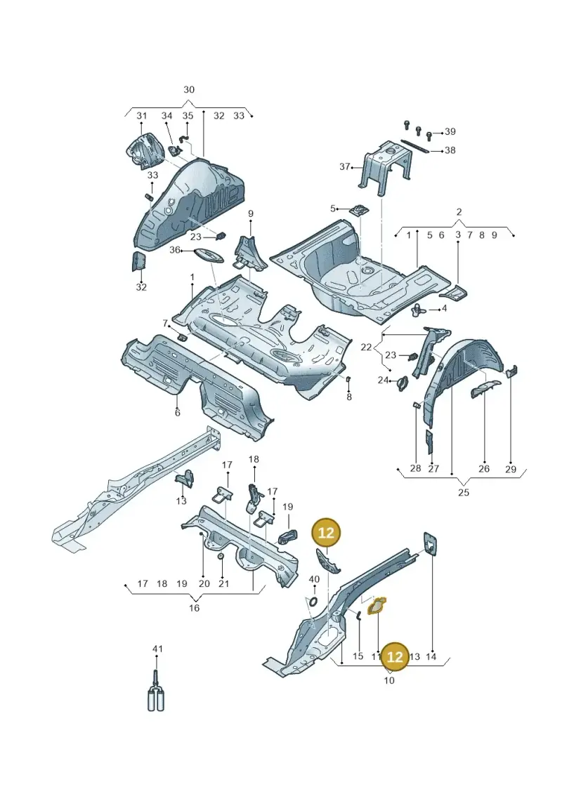 2Q0804142 — Audi A1 sportback 1.0 (2018-) diagram 592803500, position 12