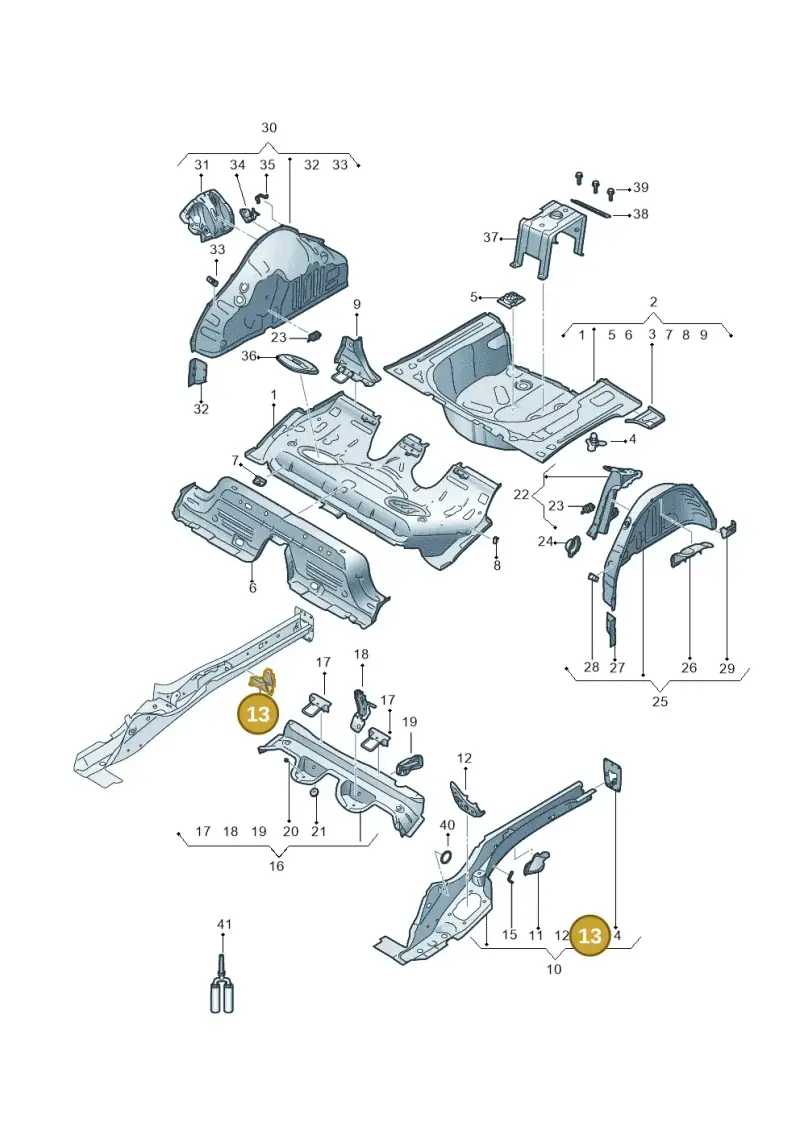 2Q0804796 — Audi A1 sportback 1.0 (2018-) diagram 592803500, position 13