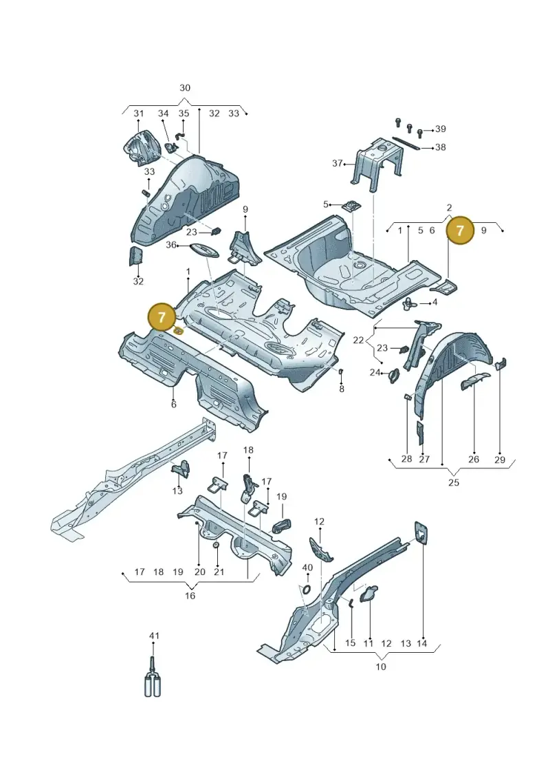 2Q0804866 — Audi A1 sportback 1.0 (2018-) diagram 592803500, position 7