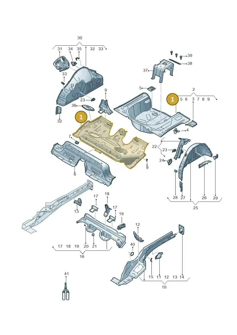 2Q0813115C — Audi A1 sportback 1.0 (2018-) diagram 592803500, position 1