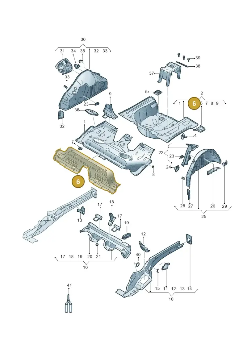 2Q0813146 — Audi A1 sportback 1.0 (2018-) diagram 592803500, position 6