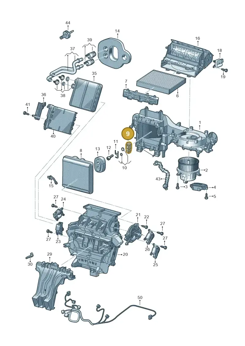 2Q0816679A — Audi A1 sportback 1.0 (2018-) diagram 837820200, position 9