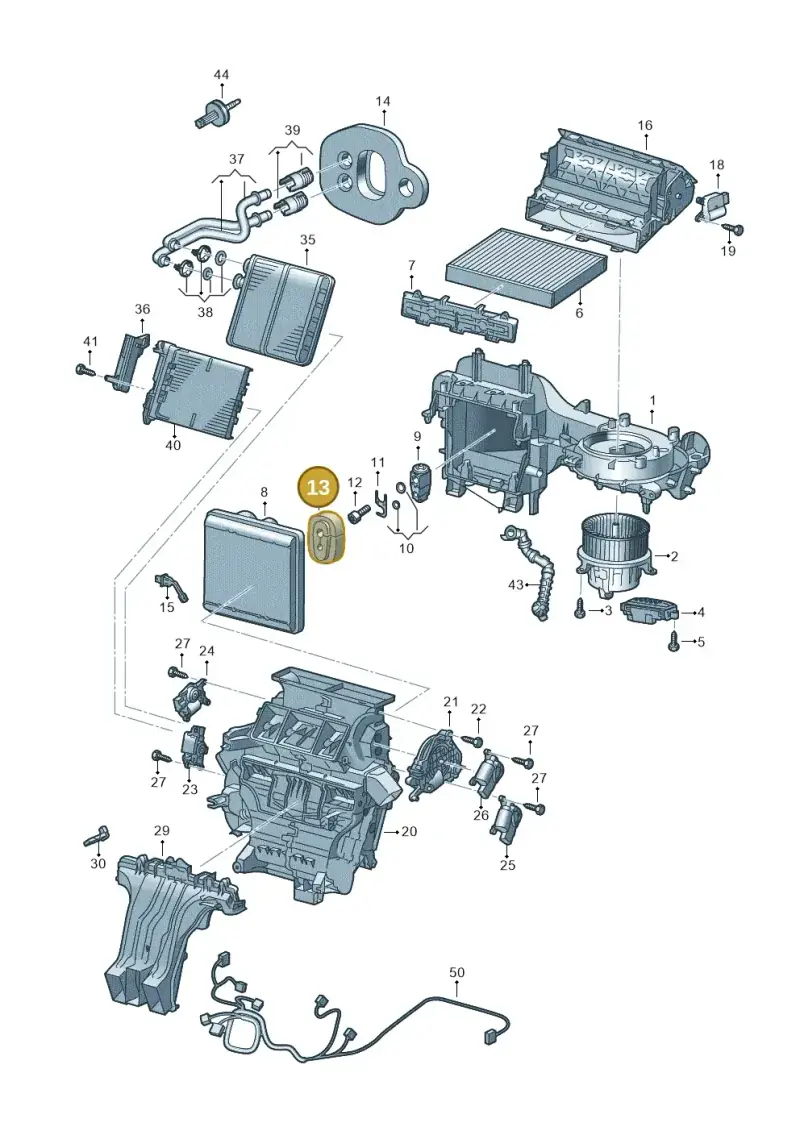 2Q0820061D — Audi A1 sportback 1.0 (2018-) diagram 837820200, position 13
